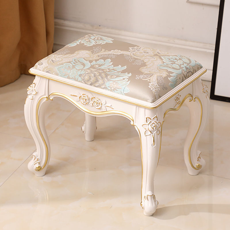 エレガントなスクエアスツールオットマン