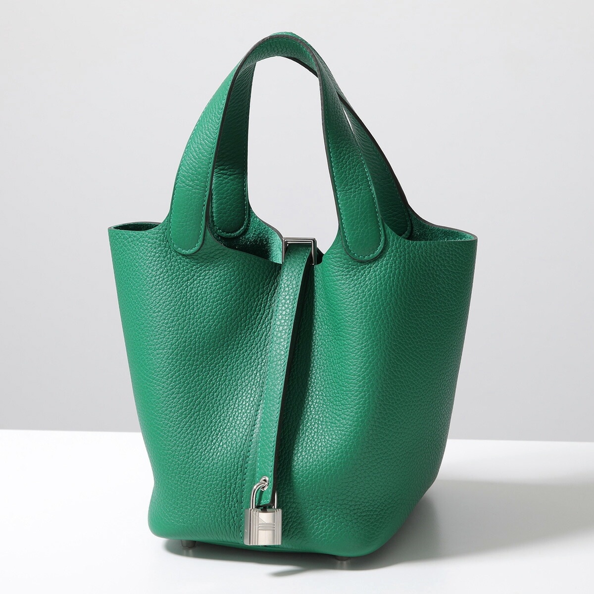 HERMES エルメス ピコタン PICOTIN LOCK PM 18 ピコタンロック H056289CK トリヨンクレマンス レザー Hロゴ カデナ付き 鞄 B刻印 SV金具 VERT-VERTIG