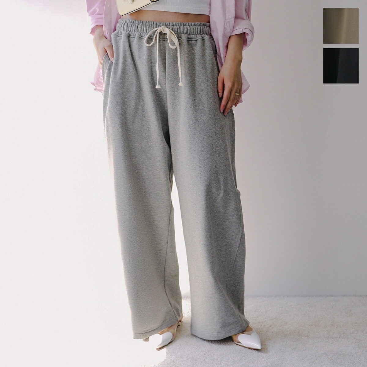 CLOCHE クロシェ スウェットパンツ 542-86535 552-86535 レディース ワイド カーブパンツ イージーパンツ コクーンシルエット カラー3色 【mega】 7,869円