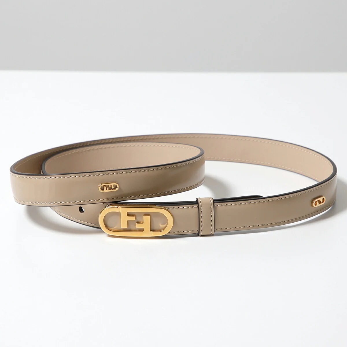FENDI フェンディ ナローベルト O LOK オーロック 8C0652 ANVK レディース レザー FFロゴ バックル メタルロゴ F1LA4/BEIGE