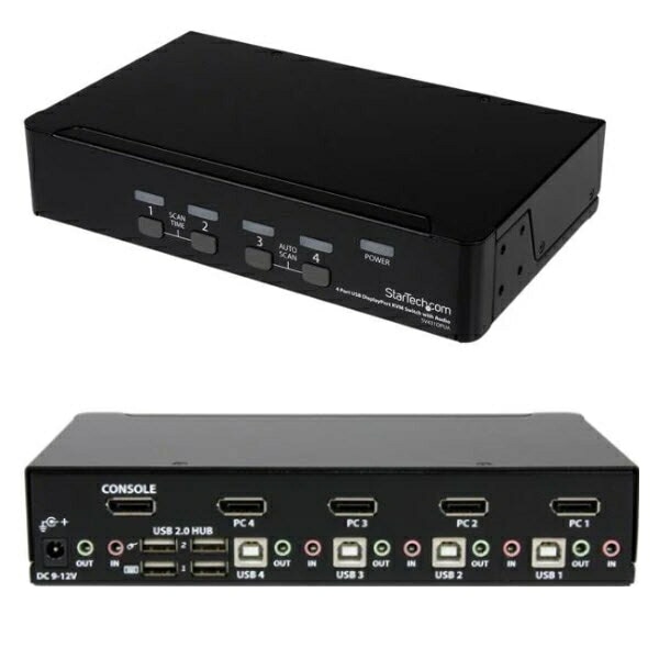 StarTech.com [SV431DPUA] 4ポートDisplayPort KVMスイッチ オ