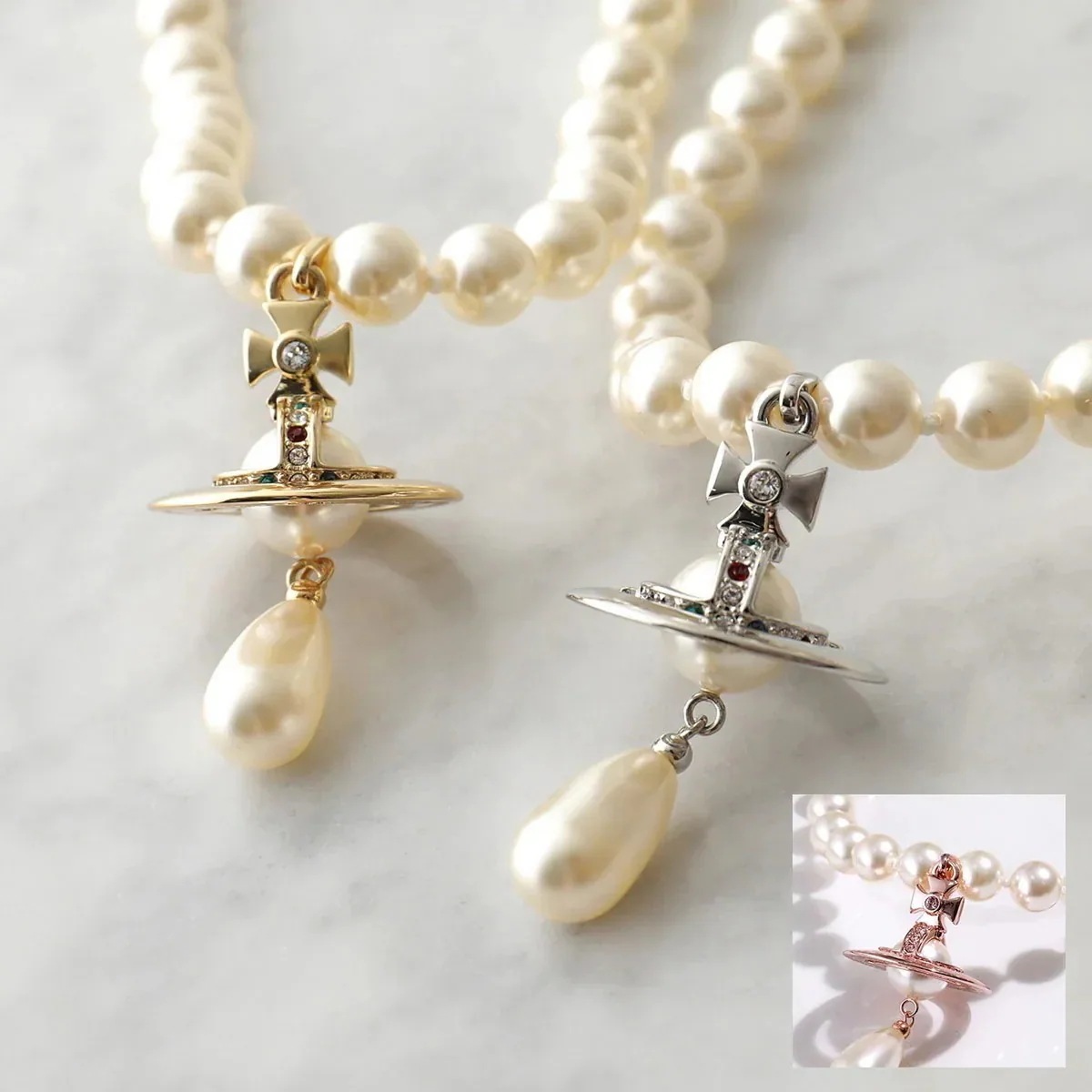 Vivienne Westwood ヴィヴィアンウエストウッド ネックレス ONE ROW PEARL DROP CHOKER 63030008 レディース パ