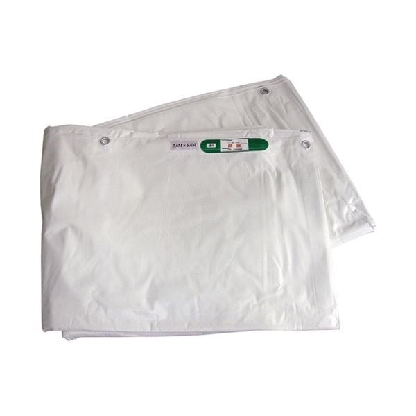 （まとめ）WING ACE 白防炎シート 2.7mx3.6m FR-2736[x2セット]