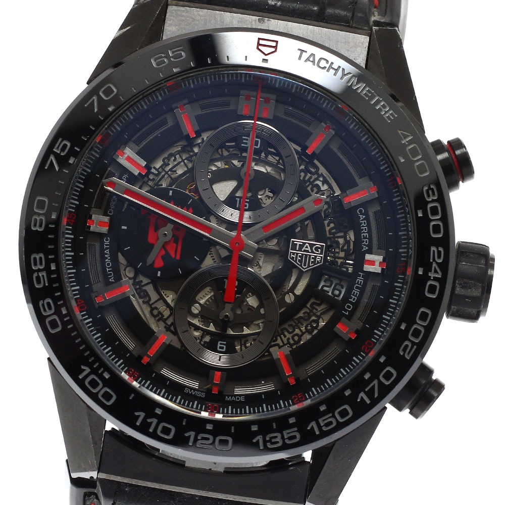 タグホイヤー TAG HEUER CAR2A1J カレラ キャリバーホイヤー01 マンチェスター・ユナイテッド クロノグラフ 自動巻き メンズ _932527【中古】