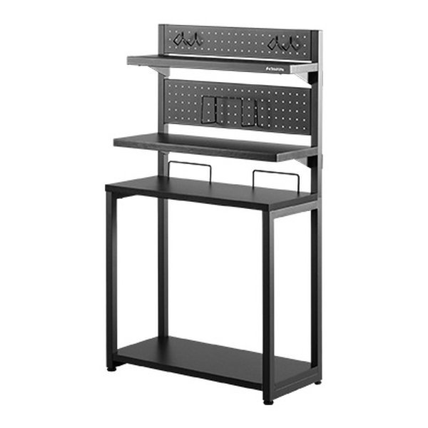 デスクサイドPCラック 幅595mm/ブラック BHS-600SS-BK