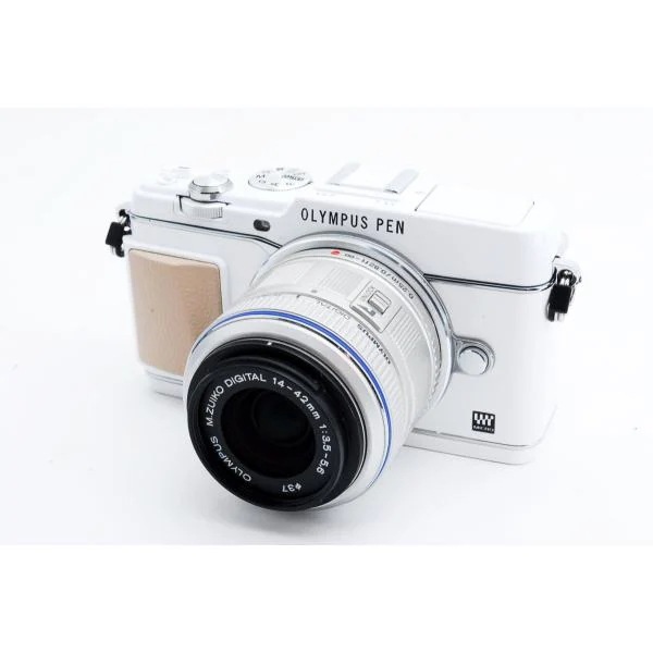 【中古】オリンパス OLYMPUS E-P5 ホワイト レンズセット 美品 SDカード