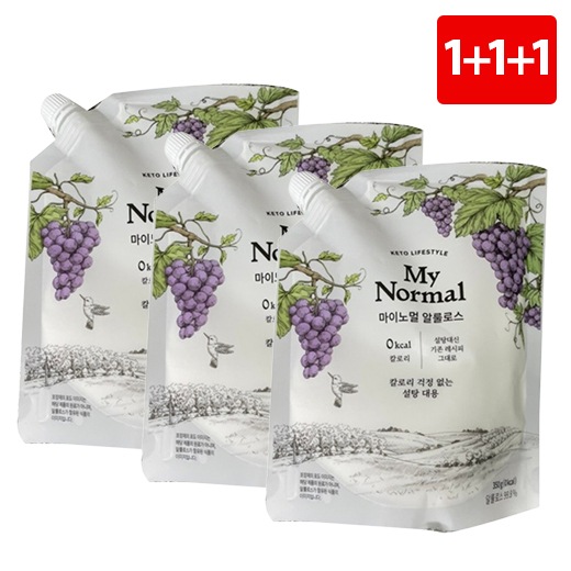 1+1+1マイノーマル 粉末アルロース350g*3 / ゼロカロリー糖類ゼロ 天然砂糖の代替品