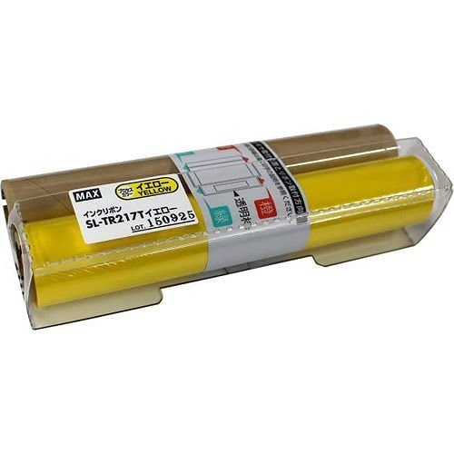 MAX マックス SL-TR208T 黄 CPM-200専用詰め替え式インクリボン カセットなし IL90168 (29031270) MAX ビーポップ CPM-200用インクリボン(詰替用)SL-TR208Tキイロ 50m巻 \u003cbr\u003e