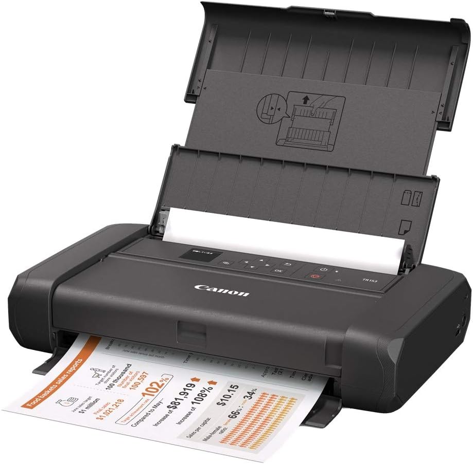 キヤノン Canon カラー A4モバイルプリンター TR153 (コンパクト/無線LAN搭載/5色ハイブリッドインク) テレワーク向け
