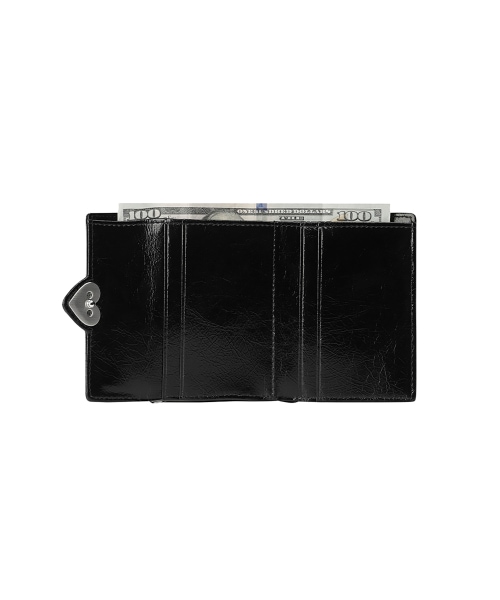 【FENNEC】 CRINKLE HEARTY FRAME WALLET - BLACK 財布 正規品