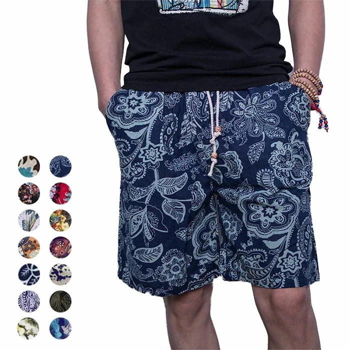 【20点セット】7月の新作特典メンズ 海水パンツ リネン サーフ サーフパンツ サーフショーツサーフパンツ ビーチショーツ 花柄 スイムショーツ スイミング プリント ハーフパンツ 短パン パンツサー