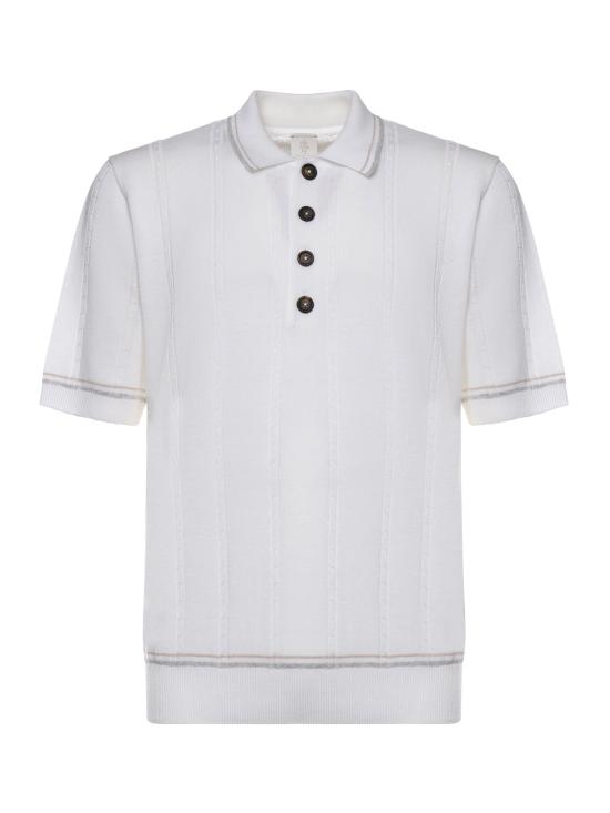 ELEVENTY Men Polo Shirts M76MAGM42MAG0M018 011302 White Light Gray Sand