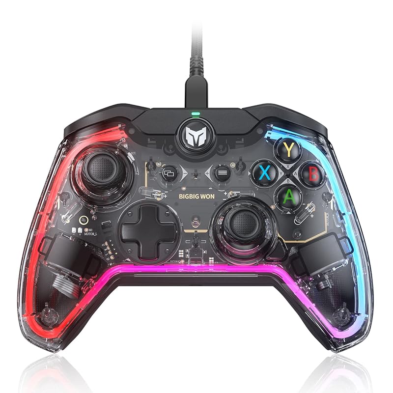 【国内即発】BIGBIG WON Rainbow S Switch コントローラー有線プロコントローラー対応Switch／Switch OLED／Lite＆ PC ウィンドウズ 10／11PCゲー