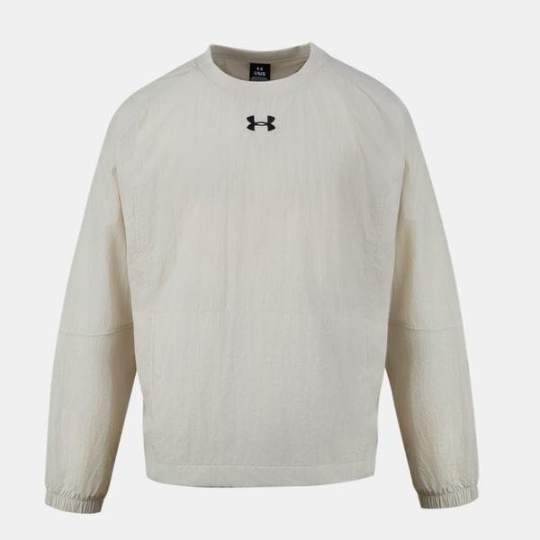 6010133-110 アイボリー男女共用 APAC スポーツスタイル ウーブン 長袖Tシャツ 日常用 オーバーフィット