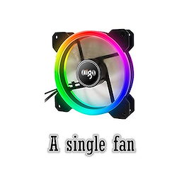 White WINGONEER Computer LED Fans Double-Sided Computer Power Supply Fan Aurora LED Light Chassis Fan Cooler Fans