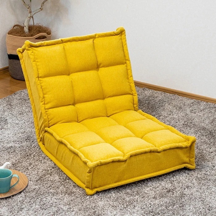 座椅子 herbs ハーブス スプリング座面の繋がるフロアチェア RMTH-03-MA マスタード