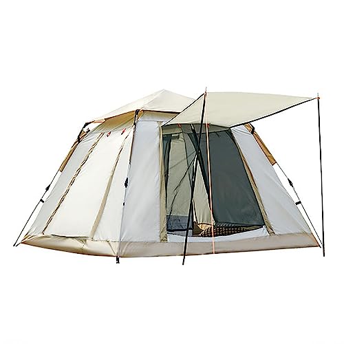Beikemall テント ワンタッチ 5-6人用 耐水圧 3000mm UVカット 設営簡単 防風 防水 防虫対策 メッシュ窓付き 通気性に優れ キャンプ アウトドア お花見 防災用 多機能 折りた