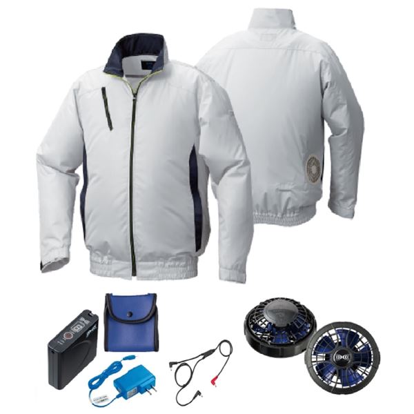 KU92010空調服 ポリ カジュアル FAN2400SPBB/LISUPER1 銀xダーク紺 M 19,098円