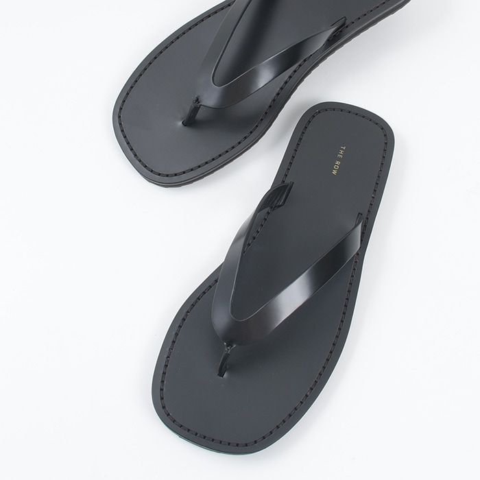 THE ROW ザ ロウ シューズ 靴 シティ City フリップフロップ レザー サンダル F1388 L60 レディース ブラック ビーチサンダル 春夏 人気 おすすめ プレゼント