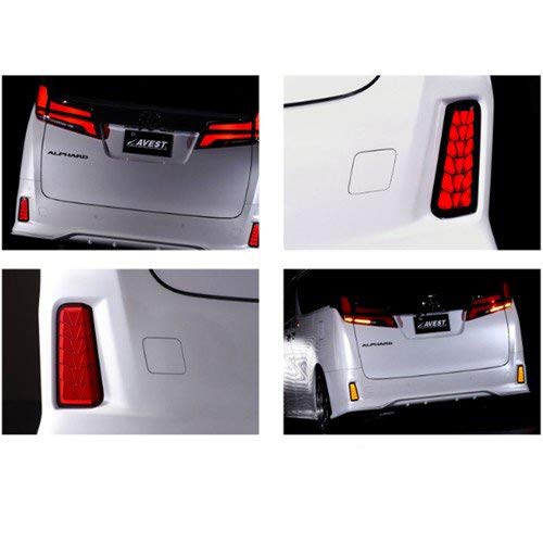 アルファード 30 流れるウインカー リフレクターレンズ レッド 楽天