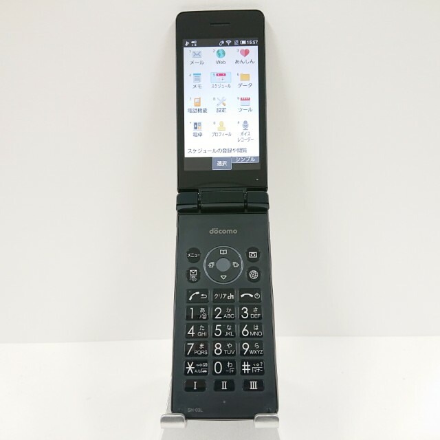 AQUOSカメラレスケータイ SH-03L ドコモ ブラック 送料無料 本体 c16444 【中古】