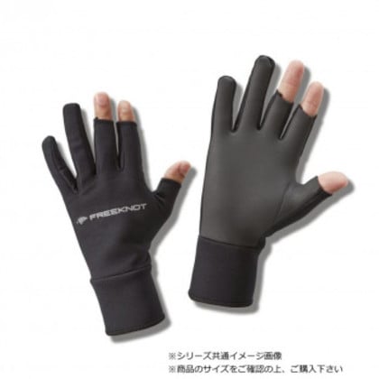 ハヤブサ FOURON ネオプレングローブ 3本カット ブラック M Y4196-M-90