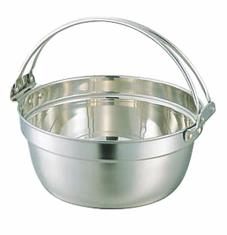 和田助製作所 SW 18-8ステンレス料理鍋 ツル付き 51cm（35.5L）