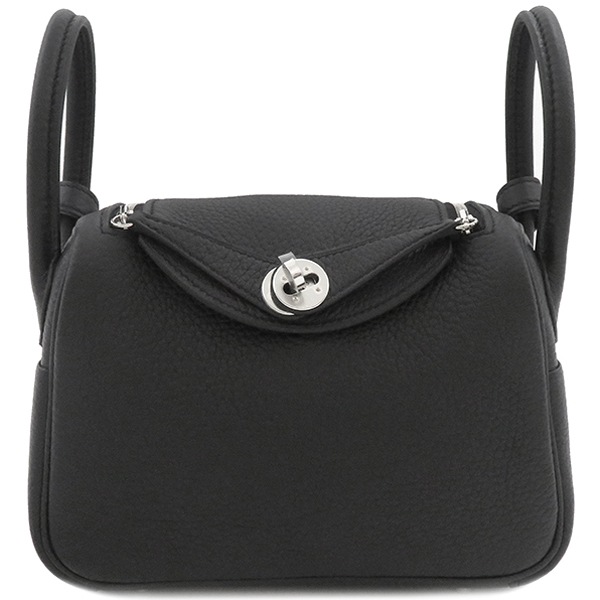 エルメス HERMES ショルダーバッグ リンディ ミニ 20 トリヨンクレマンス ブラック シルバー金具 新品 未使用 黒 W刻印（2024年製） 【箱】【中古】