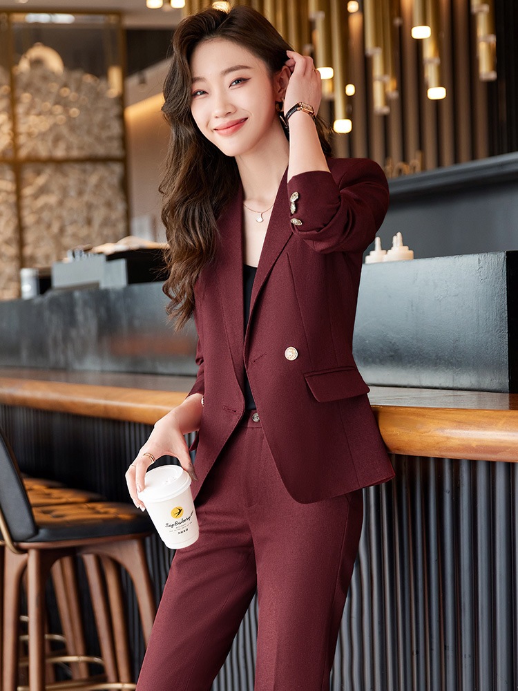 パンツスーツ レディース パンツセットアップ テーラードジャケット パンツドレス 2点セット-186
