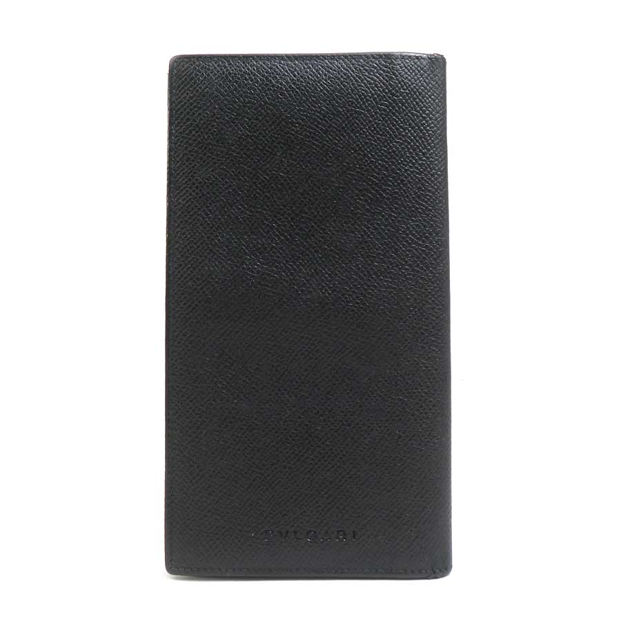 ブルガリ BVLGARI 札入れ レザー ブラック メンズ 56291a