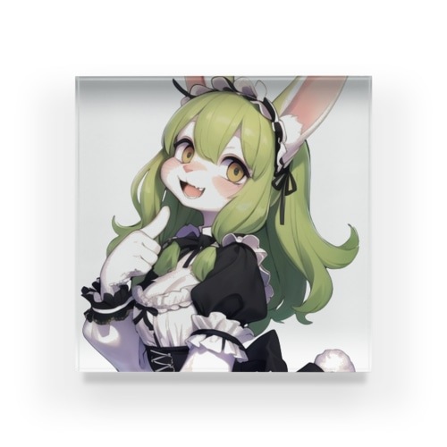 【受注生産】ウサギの女の子　カーラ アクリルブロック