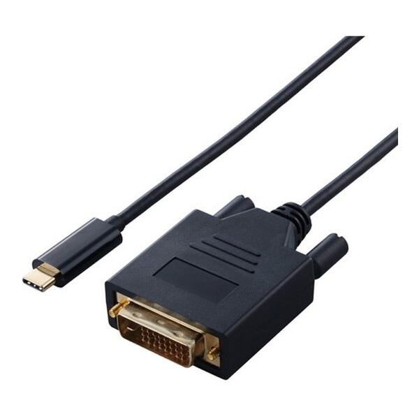 CAC-CDVI10BK2 ブラック USB Type-C - DVI 変換ケーブル 1m ( USB-C プラグ to DVI-D プラグ ) 1920×1080 60Hz メーカー直送