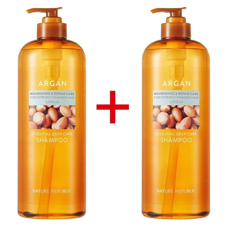 [1+1]アルガンエッセンシャルディープケア シャンプー 1000ml+1000ml 大容量