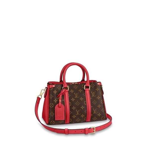 ルイヴィトン LOUIS VUITTON バッグ バック トートバッグ ショルダーバッグ スリーズ レッド モノグラム ブラウン ゴールド レザー