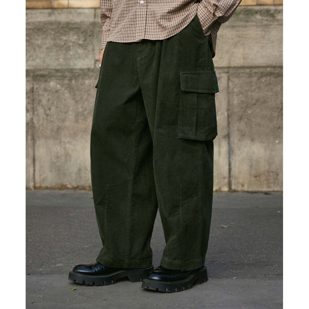 ミニマルプロジェクトワイドカーゴポケットコーデュロイパンツ MPT116 [カーキ]