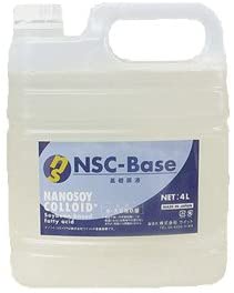大豆でできた除菌 消臭 洗浄剤ナノソイコロイド Base 4L 液ダレしないキャップセット