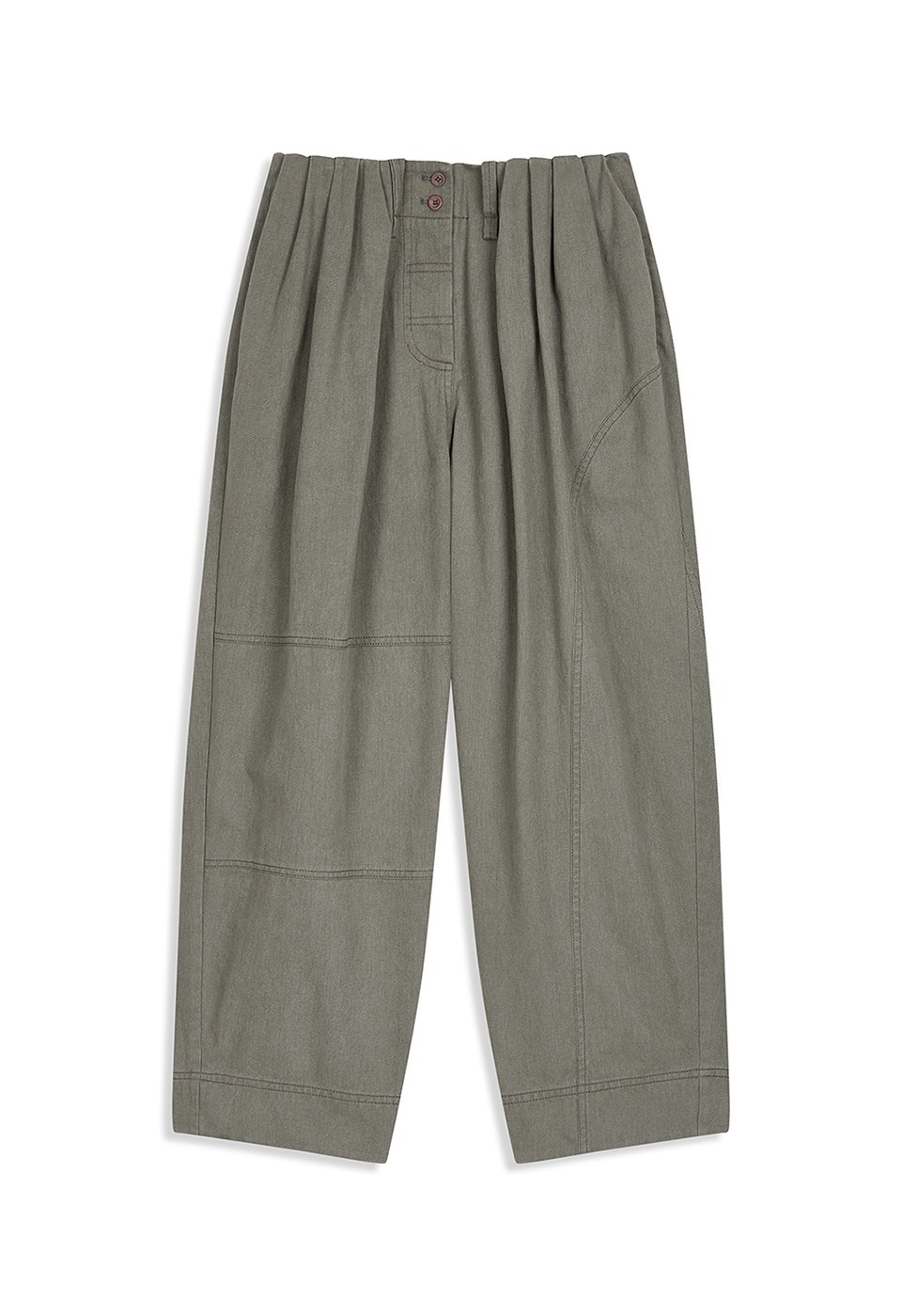 【OPEN Yy】 25FW FULL GATHER PANTS : KHAKI