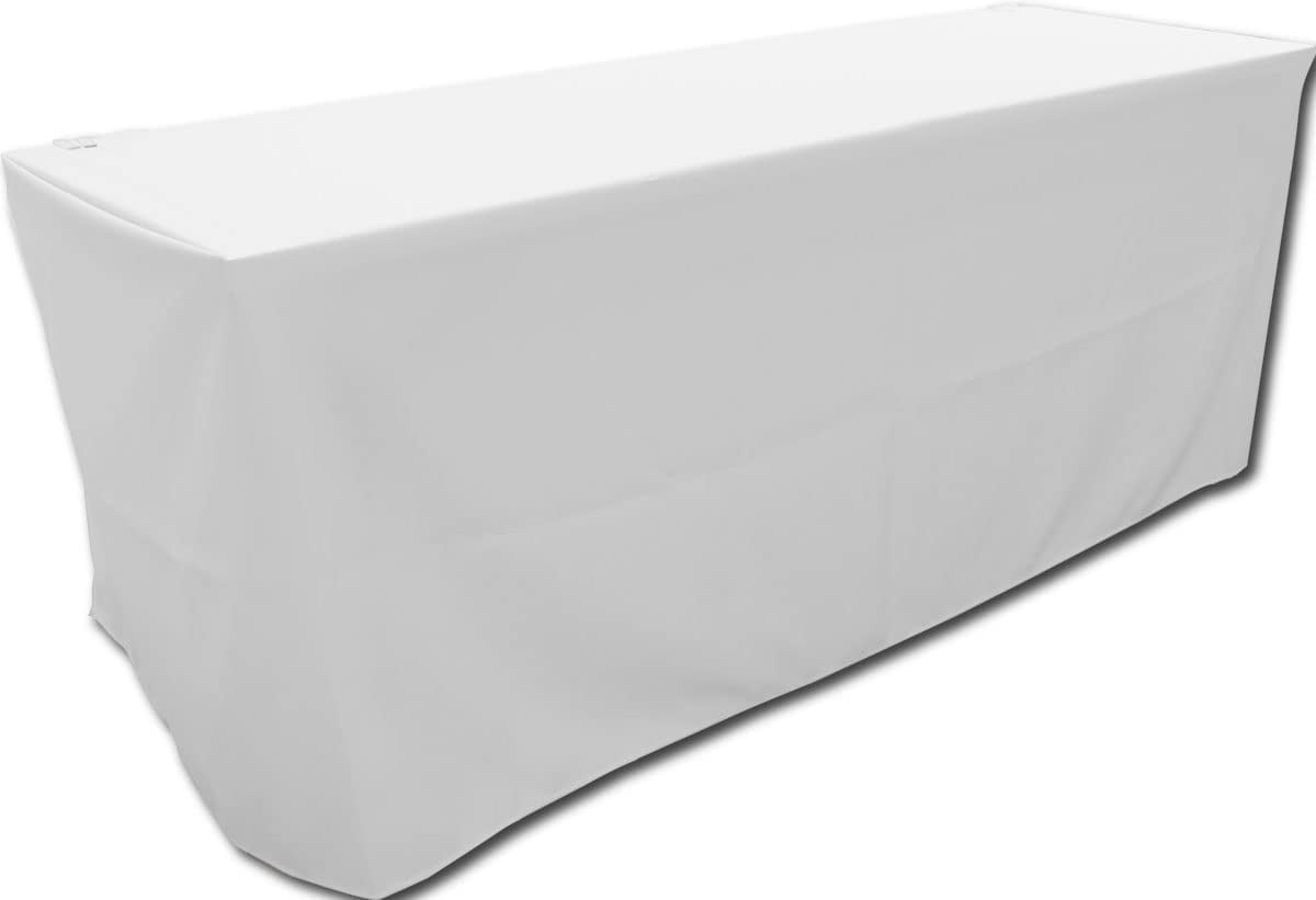 のれん工房 防炎テーブルクロス 無地 白 イベント 展示会 説明会 即売会 140cm×320cm 防炎トロマット ホワイト 97139