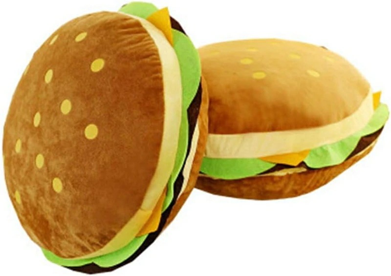 ハンバーガー　ぬいぐるみ　リアル　超萌え　　癒し　寝かしつけ用　おもちゃ　置物　装飾　インテリア　お誕生日　お祝い　贈り物　プレゼント　こども　柔らかい　抱き心地良い　かわいい　抱き枕　クッシ