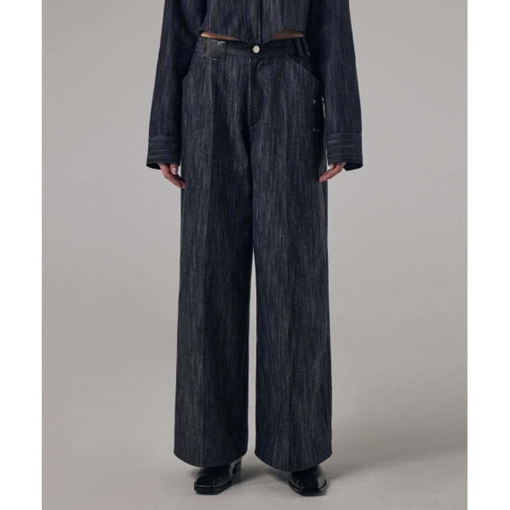 TREEMINGBIRD Small Pocket Denim Setup Pants Raw Denim