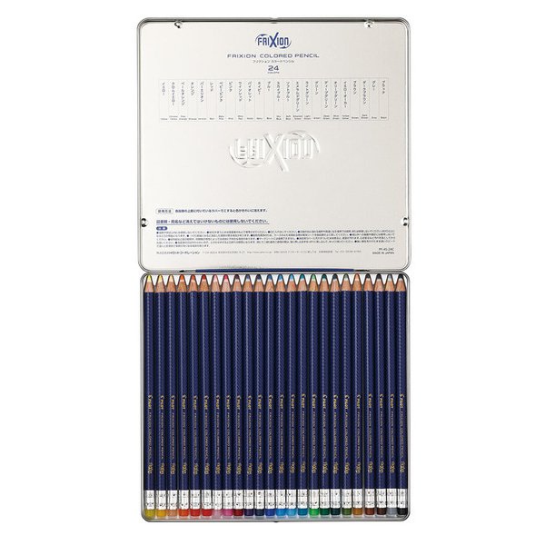 （まとめ買い）フリクションカラードペンシル 色鉛筆 24色セット PF-4S-24C [x3]
