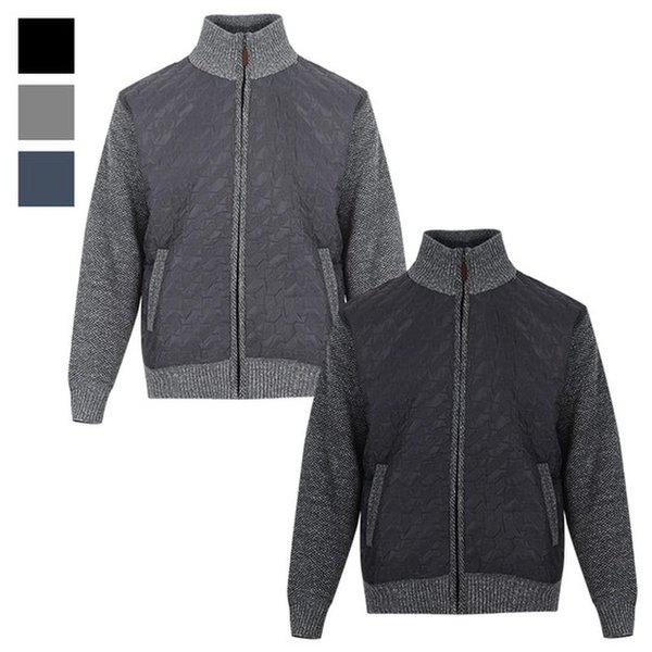 メンズ冬ボアフリースのニットジップアップBM-JUW-701