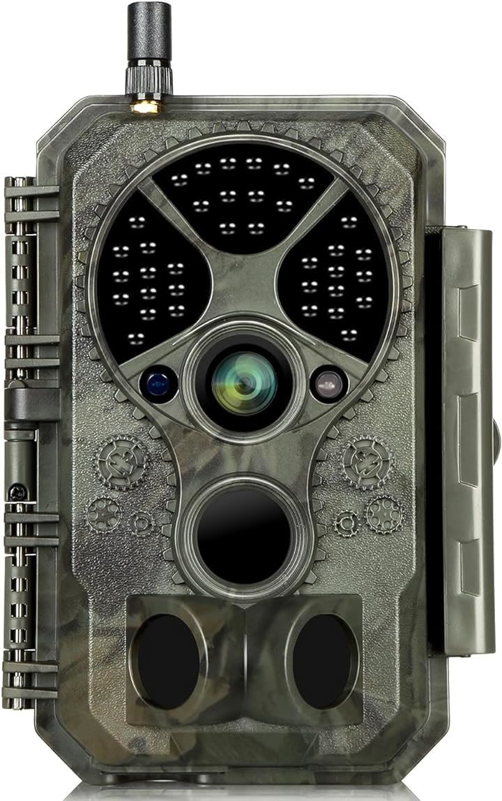 Blazevideo トレイルカメラ 1296P人感センサー 防犯カメラ 野生動物監視カメラ 暗視カメラ 120撮影範囲 4800万画素 IP66防水防塵( ブラウン, A350)