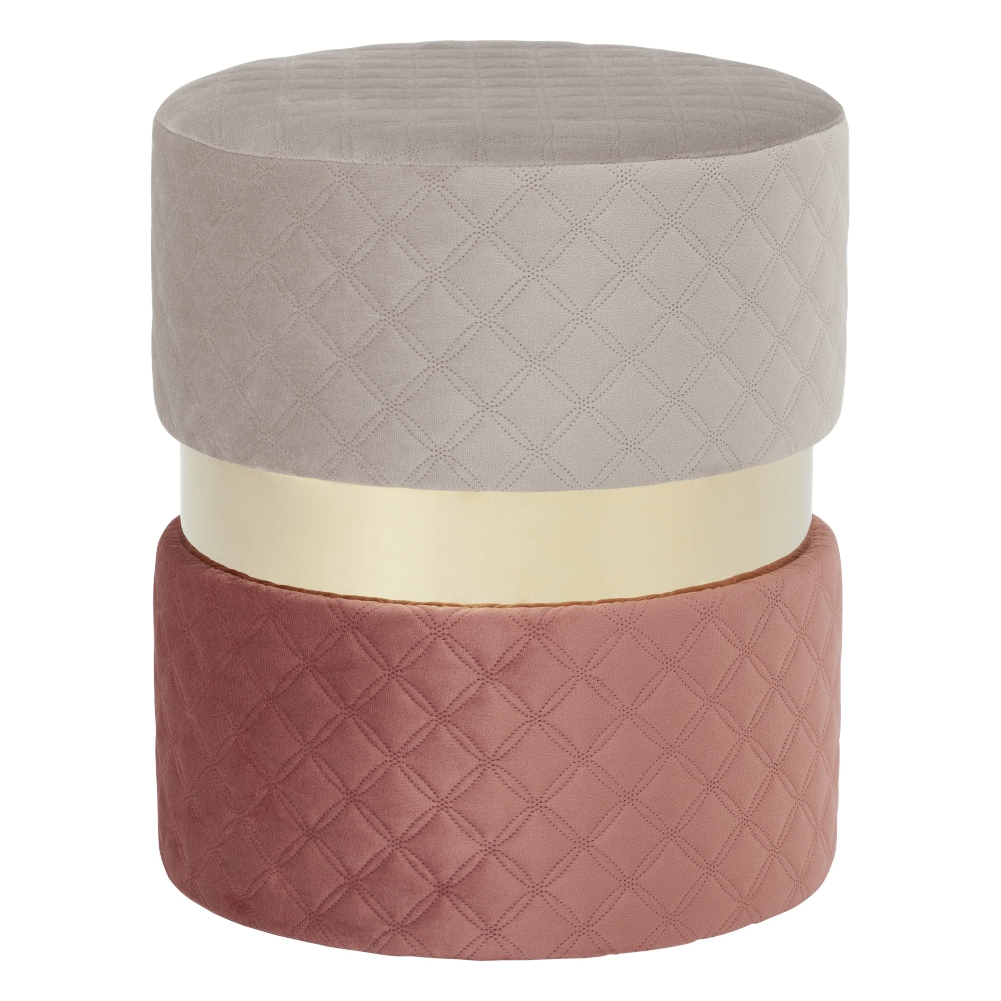 Francfranc フランフラン ジェム スツール グレーxピンク 椅子 メイクスツールその他