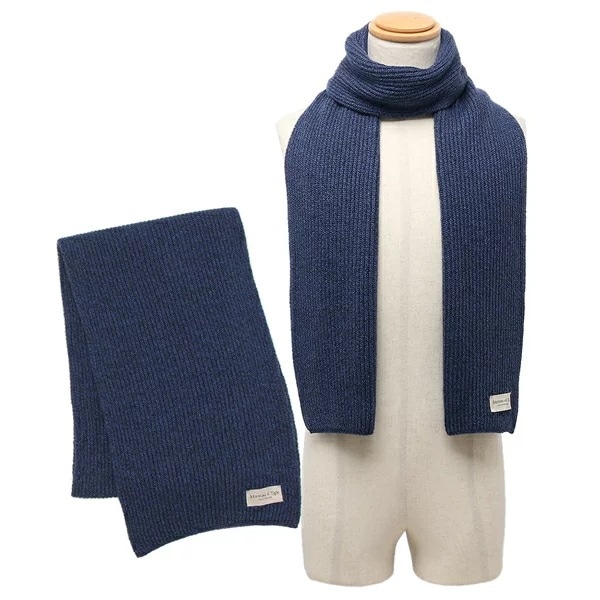 マフラー ニットリブマフラー ブルー メンズ レディース ユニセックス HAA01684 HD7292