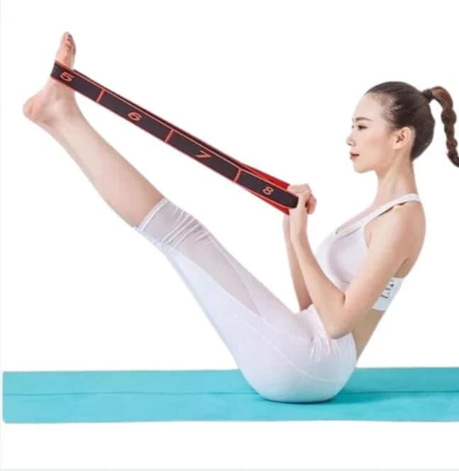 【20点セット】無料ストレッチバンド ストラップバンド 8段階 ストラップループ 伸縮性 フィットネスグッズ トレーニ