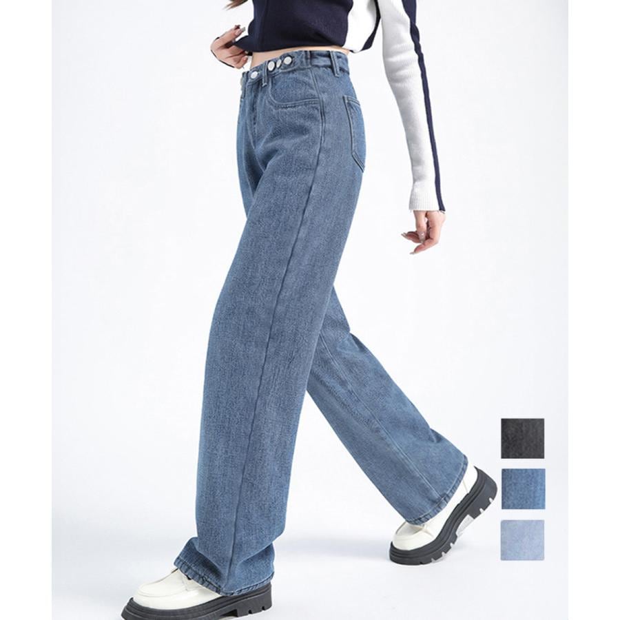 デニムパンツ ウエスト調整可能 ボトムス