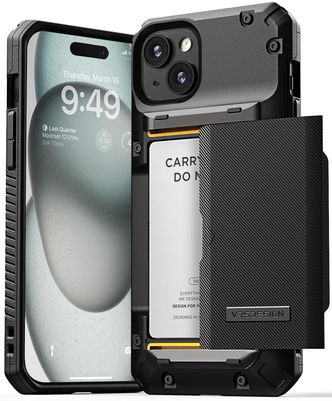 【VRS】iPhone15Plusケース Damda Glide Pro 耐衝撃/カード収納/ストラップホール 付 スマホケース [Apple iPhone15Plus 対応] 【日本正規代理店保証品