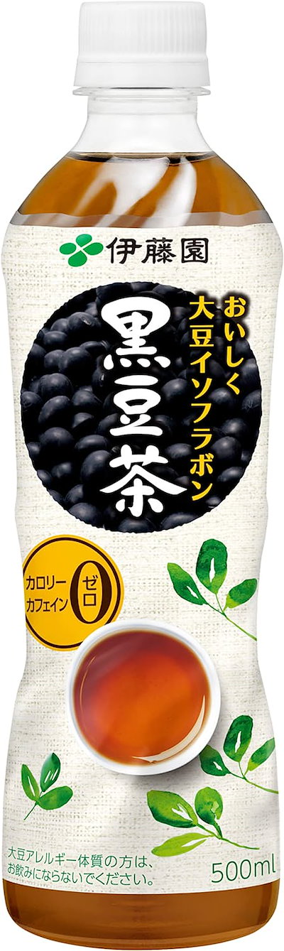 他サイト： 伊藤園 黒豆茶 おいしく大豆イソフラボン 500ml24本 デカフェ ノンカフェイン ゼロカロリーの商品画像