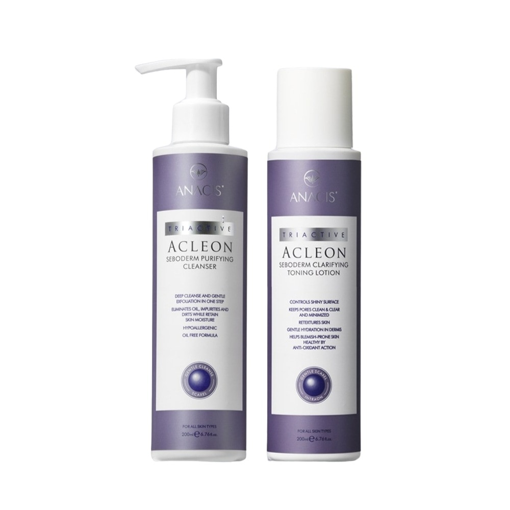 アナシスアクレオンセボダムフューリーファイングクレンザー200ml+クラリーファイントーニングローション200mlセット
